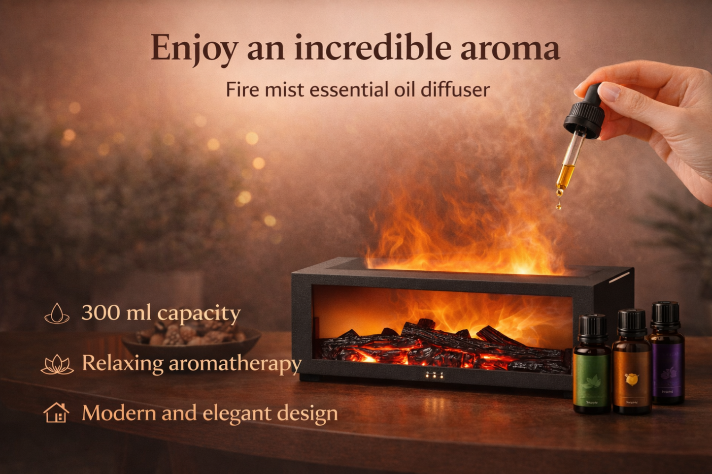 FlameMist™ Aura Fireplace Diffuser
